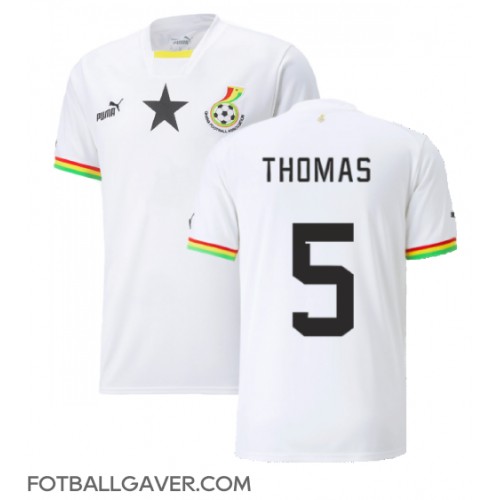 Ghana Thomas Partey #5 Fotballklær Hjemmedrakt VM 2022 Kortermet